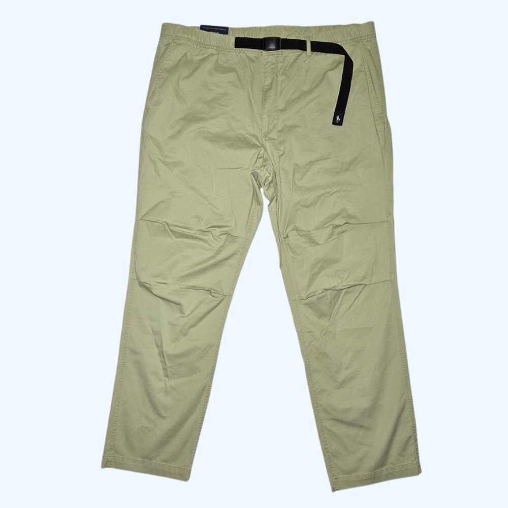 Polo Ralph Lauren Classic Fit Belted Chino Pants Mens 3XLT NEW Green Beige - Picture 2 of 11